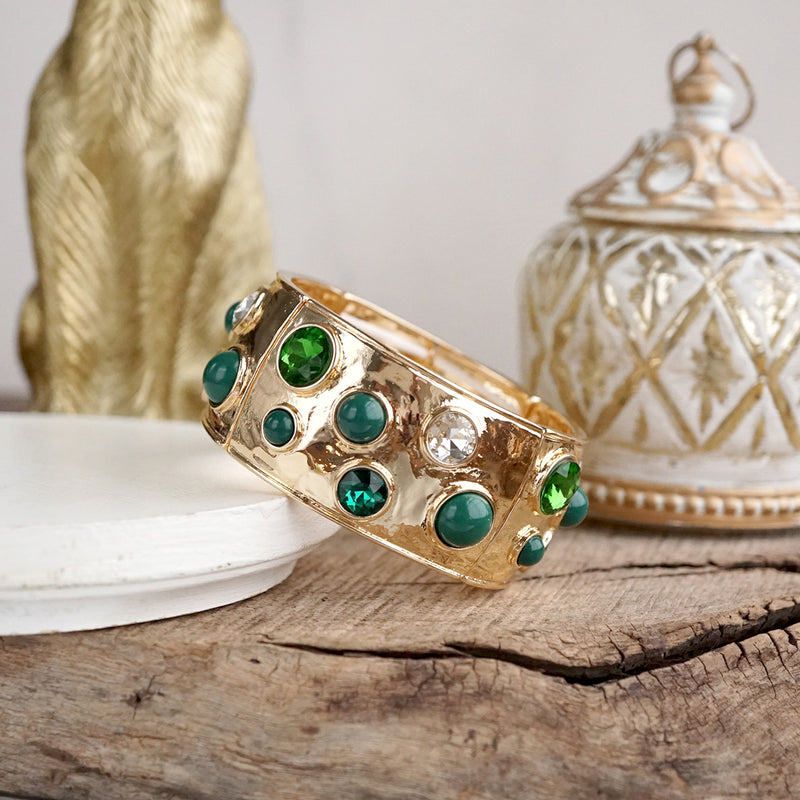 Starlit Shimmer – Crystal Cab Stretchy Bangle