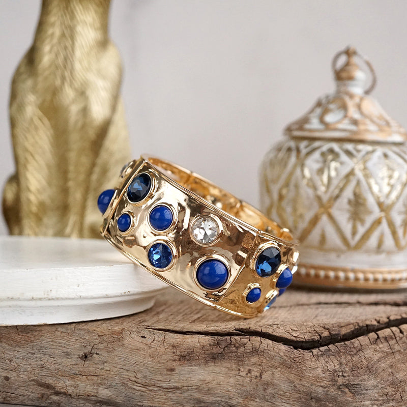 Starlit Shimmer – Crystal Cab Stretchy Bangle