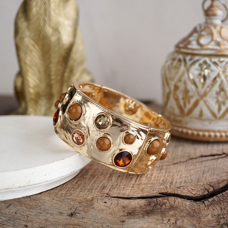 Starlit Shimmer – Crystal Cab Stretchy Bangle