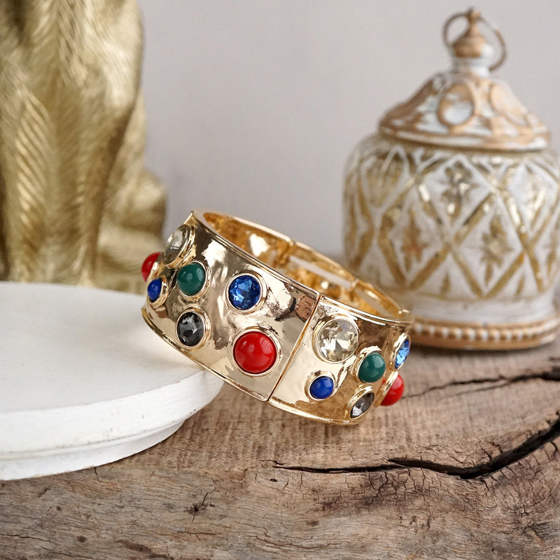 Starlit Shimmer – Crystal Cab Stretchy Bangle