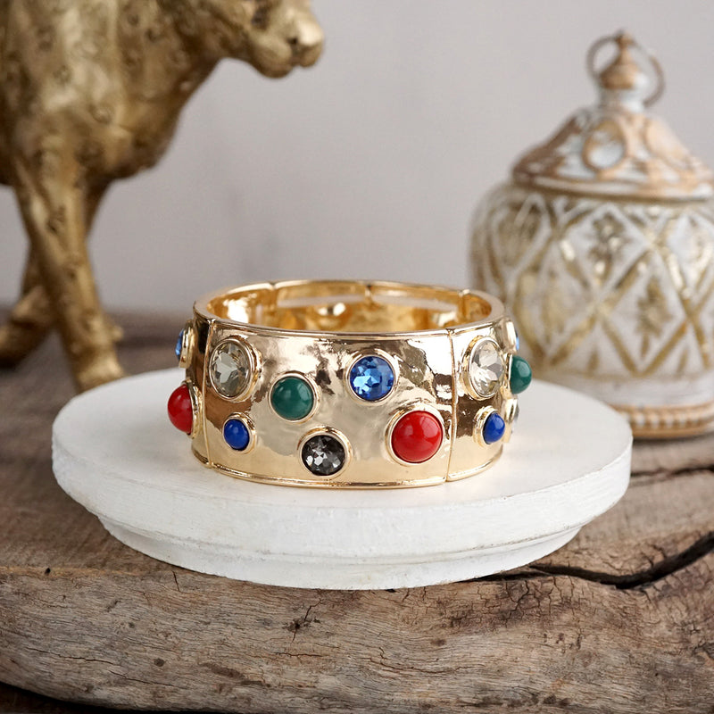 Starlit Shimmer – Crystal Cab Stretchy Bangle