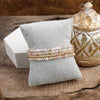 Glass Gleam – Set of 4 Faceted Glass & Gold Bead Stretch Bracelets
