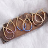 Glass & Gold Beaded Teardrop Earrings - Gold, Purple, Blue, Neutral
