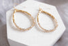 Glass & Gold Beaded Teardrop Earrings - Gold, Purple, Blue, Neutral