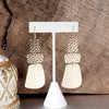 Elongated Abstract Statement Earrings – Gold Tone