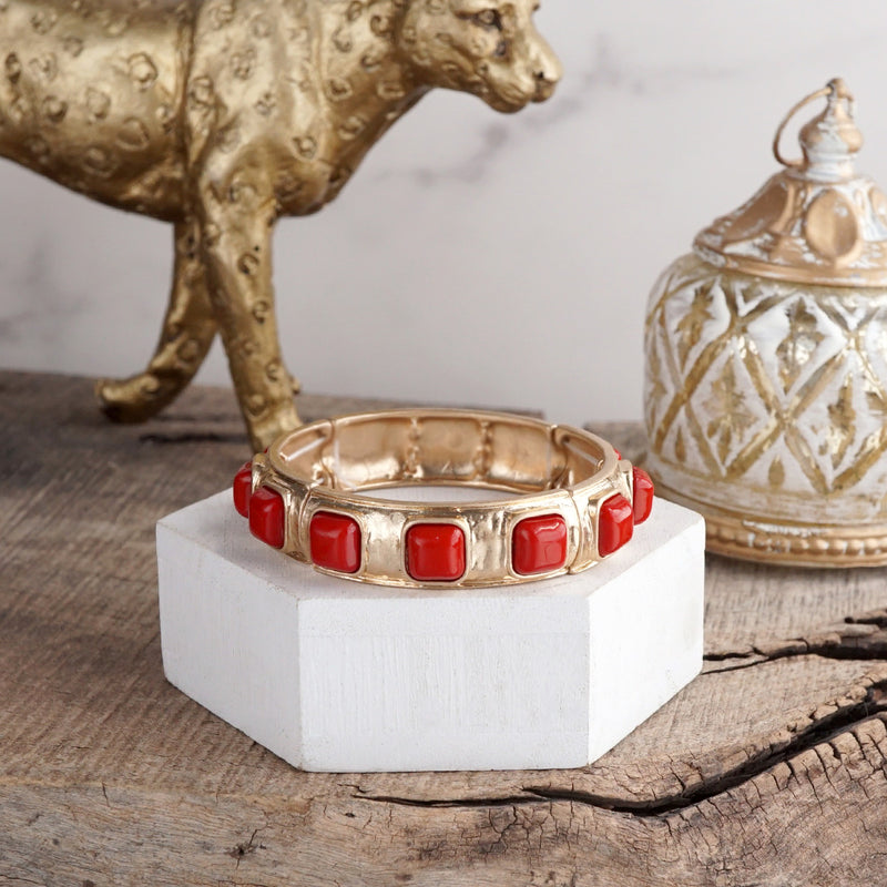 Eternal Glow – Eternity Stretchy Bangle with Cabochons or Pearls