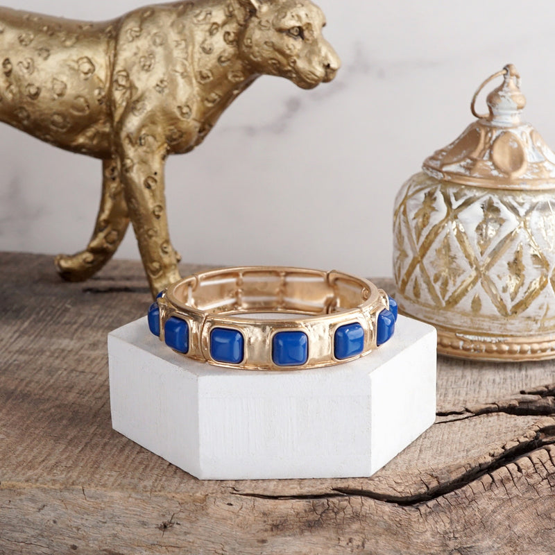 Eternal Glow – Eternity Stretchy Bangle with Cabochons or Pearls