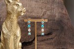 Color Cascade – Linear Drop Earrings with Sparkling Crystals