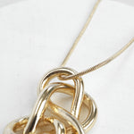 Minimalist Mid-Length Abstract Pendant Necklace – Gold or Silver Tone