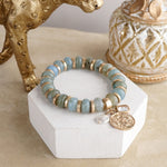 Faithful Layers – Chunky Acrylic Rondelle Beads &amp; Cluster Coin Bracelet