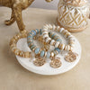 Faithful Layers – Chunky Acrylic Rondelle Beads &amp; Cluster Coin Bracelet