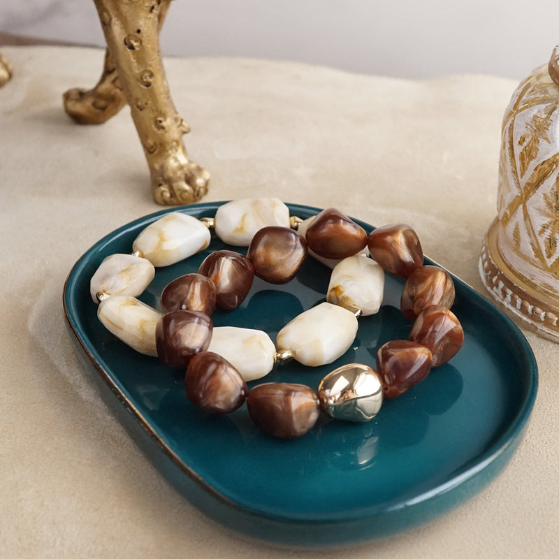 Boho Harmony – Chunky Acrylic Stretchy Bracelets