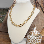 Chunky Cable Chain Necklace in Gold Tone