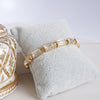 Stretchy Stackable Clear Rectangle Crystals Bracelet – Gold Tone