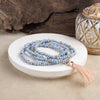 Boho Brights – Set of 4 Stretchy Wooden Bead Bracelets with Tassel