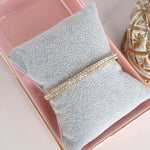 Dainty Sparkly Pave Hinge Bangle in Gold Tone with Crystals