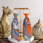 Wild Whimsy – Statement Fabric Tie Hoop Earrings