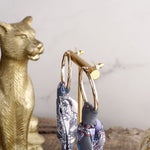 Wild Whimsy – Statement Fabric Tie Hoop Earrings