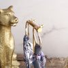 Wild Whimsy – Statement Fabric Tie Hoop Earrings