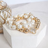Chunky Beads & Clover Charm Statement Bracelet Set – Bold & Elegant