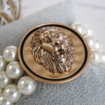 Golden Lion Head & Chunky Pearls 3-in-1 Statement Bracelet