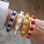 Eternal Glow – Eternity Stretchy Bangle with Cabochons or Pearls