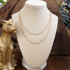 Twice the Sparkle – Double Layer Baguette Crystal Necklace in Gold Tone