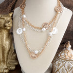 Starlit Relics – Coin & Pearl Charm Bracelet