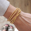 Dainty Gold Beaded Bracelet Stack – Set of 5