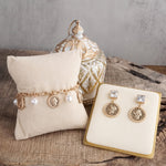 Starlit Relics – Coin & Crystal Drop Earrings