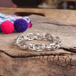 Chunky Chain Stretchy Bracelet Gold Silver Tones