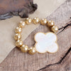 Clover Golden Chunky Beads Bracelet