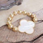 Clover Golden Chunky Beads Bracelet