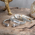 Moonlit Rhythm – Silver Boho Bangles