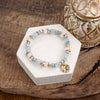Whispering Light – Mixed Bead Bracelet with Golden Coin Charm