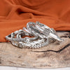 Desert Dream Stretch Bangles – Silver-Toned Western Glam with Crystal Kisses