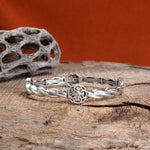 Silver Prairie Crystal Boho Stretch Bangles