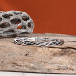 Desert Dream Stretch Bangles – Silver-Toned Western Glam with Crystal Kisses