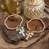 Grace Notes – Dainty Charm Cluster Necklace on Paperclip Chain