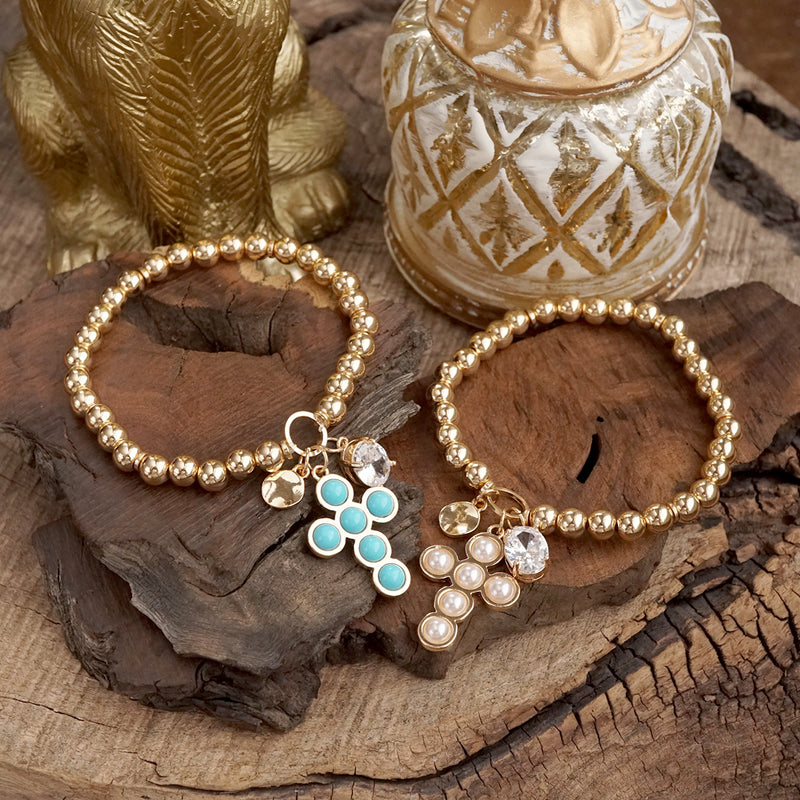 Grace Notes – Dainty Charm Cluster Necklace on Paperclip Chain