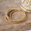 Dainty Gold Beaded Bracelet Stack – Set of 5