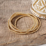Dainty Gold Beaded Bracelet Stack – Set of 5
