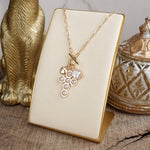 Grace Notes – Dainty Charm Cluster Necklace on Paperclip Chain