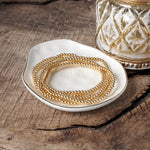 Dainty Gold Beaded Bracelet Stack – Set of 5