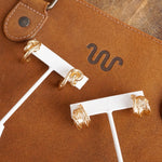 Contemporary Huggie Hoop Earrings – Gold Tone