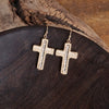 Minimalist Cross Dangle Earrings – Gold or Silver Tone
