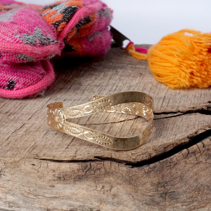 Golden Odyssey – Boho Gypsy Stamped Cuff