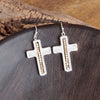 Minimalist Cross Dangle Earrings – Gold or Silver Tone
