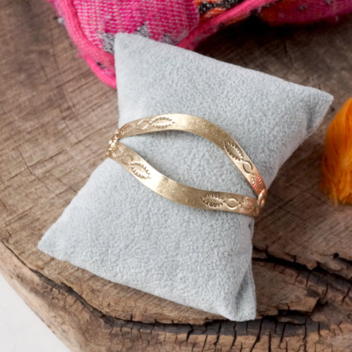 Golden Odyssey – Boho Gypsy Stamped Cuff