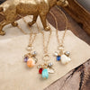 Desert Bloom – Long Cluster Charm Necklace